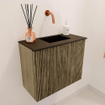 Mondiaz JOYA 50cm toiletmeubel - kleur Dusk - Wastafel FAYE positie Rechts Zonder kraangat kleur Urban. SW1421653