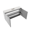 MONDIAZ TURE-DLUX Meuble toilette - 100cm - Plata - EDEN - vasque Ostra - position centrale - sans trou de robinet SW1105006