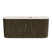 Mondiaz JOYA-DLUX Meuble de salle de bains 93.2cm - arrondis gauche et droite couleur Shadow - Vasque FAYE position Milieu Sans trou de robinet couleur Nata SW1425000