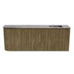 Mondiaz JOYA-DLUX Meuble de toilette 111,6cm - arrondi gauche couleur Dusk - Lavabo FAYE position Droite 1 trou de robinet couleur Sombra. SW1426178