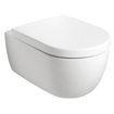 Plieger kansas WC suspendu avec chasse d'eau profonde 36x54,5cm comprenant un siège de toilette à fermeture progressive et un dispositif de levage, blanc brillant. SW643424