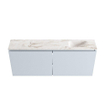 MONDIAZ TURE-DLUX Meuble de toilettes 120 cm Clay. EDEN lavabo Frappe position droite. Sans trou de robinet. SW1102713