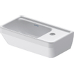 Duravit D-Neo Lavabo pour WC avec WonderGliss 40x22x14cm 1 trou de robinet rectangulaire Céramique Blanc SW640443