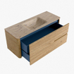 Mondiaz CIRO-DLUX Ensemble de meubles de salle de bains - 120x45x50cm - vasque solid surface Arena - 1 bassin au milieu - sans trous de robinet - 2 tiroirs - Chêne SW1531372