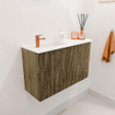 Mondiaz JOYA 71.6cm meuble de salle de bains WC - arrondi droit couleur Dusk - Vasque FAYE position Gauche 1 trou de robinet couleur Talc. SW1421609