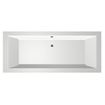 Xenz Society Duobad - 190x80x53 - afvoer Midden - acryl - wit SW103095