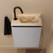 MONDIAZ TURE-DLUX Meuble de toilettes 40 cm Plata. EDEN lavabo Frappe position droite. Avec 1 trou de robinet. SW1102970