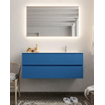 Mondiaz VICA ensemble de meuble de salle de bain - 120cm - meuble sous-vasque jeans - 2 tiroirs - lavabo cloud droite - 1 trou de robinet - miroir LED - version XL 60cm de haut SW1098238