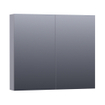 BRAUER Dual Spiegelkast - 80x70x15cm - 2 links- rechtsdraaiende spiegeldeur - MDF - mat grijs SW371807