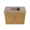 Mondiaz JOYA-DLUX 50cm toiletmeubel - kleur Oak - Wastafel FAYE positie Midden Zonder kraangat kleur Saba. SW1424144