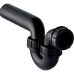 Geberit PE Siphon 40cm avec tube mural Polyéthylène Noir SW116537