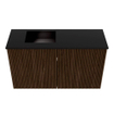 Mondiaz JOYA 70cm meuble de salle de bains - couleur Walnut - Vasque FAYE position Gauche 1 trou de robinet couleur Urban. SW1421363
