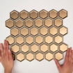 La mosaïque Mosaic Factory Barcelona - 28,2x32,1cm - carrelage mural - Hexagone - Porcelaine - Bronze Métallique (bronze) - à l'unité SW397934