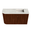 Mondiaz JOYA-DLUX 71.6cm toiletmeubel - ronding links kleur Ruby - Wastafel FAYE positie Rechts Zonder kraangat kleur Ostra. SW1423821