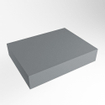 Mondiaz TOP 46 Plan sous vasque - 40x41x12cm - compatible comme plan de meuble - solid surface - Plata SW1023302