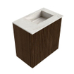 Mondiaz JOYA-DLUX Meuble de toilette 40cm - couleur Walnut - Vasque FAYE position Droite Sans trou de robinet couleur Ostra SW1422573