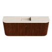 Mondiaz JOYA-DLUX 103.2cm toiletmeubel - ronding links en rechts kleur Ruby - Wastafel FAYE positie Midden 1 kraangat kleur Meli. SW1425402