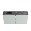 MONDIAZ TURE-DLUX Meuble de toilettes 100cm Greey. EDEN lavabo Lava position gauche. Sans trou de robinet. SW1103832