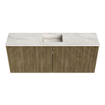 Mondiaz JOYA-DLUX 100cm meuble de salle de bains - couleur Dusk - Vasque FAYE position Milieu Sans trou de robinet couleur Ostra. SW1423401
