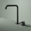 Hotbath Ace Mitigeur de lavabo - haut - à poser - bec pivotant - 2 trous - PVD - noir brossé PVD SW1117605