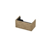 INK Wastafelonderkast - 80x45x37.6cm - 1 lade - push to open - met recht opdekfront - MFC - Naturel eiken SW439533