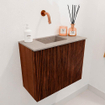 Mondiaz JOYA-DLUX 50cm toiletmeubel - kleur Ruby - Wastafel FAYE positie Links Zonder kraangat kleur Saba. SW1425568