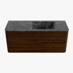 Mondiaz CIRO-DLUX Badkamermeubelset - 120x45x50cm - Solid surface wastafel Lava - 1 wasbak Rechts - 1 kraangat - 2 lades - Walnut SW1530154