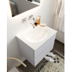 Mondiaz VICA ensemble de meuble de salle de bain - 60cm - meuble sous-vasque cale - 2 tiroirs - lavabo moon milieu - sans trou de robinet - miroir LED - version XL 60cm de haut SW1097762