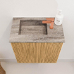 Mondiaz JOYA-DLUX Meuble de toilette 40cm - couleur Oak - Lavabo FAYE position Gauche 1 trou de robinet couleur Oza SW1424065