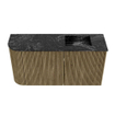 Mondiaz JOYA-DLUX 81.6cm toiletmeubel - ronding links kleur Dusk - Wastafel FAYE positie Rechts 1 kraangat kleur Lava. SW1423246