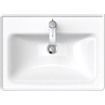 Duravit d-neo lavabo 65x48x16.5cm 1 trou pour robinetterie rectangle céramique blanc SW640403