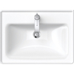 Duravit D-Neo lavabo avec WonderGliss 65x48x16.5cm 1 trou de robinet rectangulaire Céramique Blanc SW640389