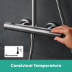 HansgrohePulsify Puro1jet showerpipe ecosmart 260 thermostatisch 3jet handdouche en doucheslang 160cm chroom SW1151867