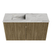 Mondiaz JOYA-DLUX 70cm toiletmeubel - kleur Dusk - Wastafel FAYE positie Links 1 kraangat kleur Glace. SW1423171