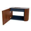 Mondiaz JOYA-DLUX Meuble de toilette 61,6cm - arrondi droit couleur Ruby - Lavabo FAYE position Gauche 1 trou de robinet couleur Oza SW1425528