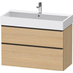 Duravit D-neo Meuble sous vasque 98.4x44.2x62.5cm 2 tiroirs Chêne naturel mat SW641449