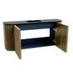Mondiaz JOYA 93.2cm meuble de salle de bains - arrondis gauche et droite couleur Dusk - Vasque FAYE position Milieu Sans trou de robinet couleur Urban. SW1421687