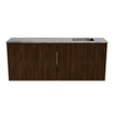 Mondiaz JOYA-DLUX 100cm toiletmeubel - kleur Walnut - Wastafel FAYE positie Rechts Zonder kraangat kleur Sombra. SW1424744
