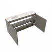 MONDIAZ TURE-DLUX 100cm toiletmeubel Smoke. EDEN wastafel Frappe positie links. Zonder kraangat. SW1103042