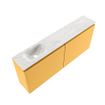 MONDIAZ TURE-DLUX meuble WC 120 cm Ocher. EDEN lavabo Ostra position gauche. Sans trou de robinet. SW1104957