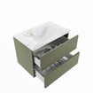 MONDIAZ VICA-DLUX Ensemble meuble de salle de bains - 70cm - sous-meuble army - 2 tiroirs - lavabo encastré cloud central - 1 trou de robinet - version haute 60cm - frappe SW1088702
