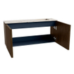 Mondiaz JOYA-DLUX 90cm meuble de toilette - couleur Walnut - Vasque FAYE position Droite 1 trou de robinet couleur Nata. SW1424484