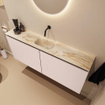 MONDIAZ TURE-DLUX Meuble WC 120 cm Rosee. EDEN lavabo Frappe position milieu. Sans trou de robinet. SW1102969