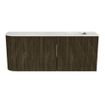 Mondiaz JOYA-DLUX 101.6cm toiletmeubel - ronding links kleur Shadow - Wastafel FAYE positie Rechts 1 kraangat kleur Ostra. SW1423023
