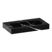 BRAUER Coral wastafel - 80x46x10cm - 1 wasbak - 1 kraangat - composiet - marmerlook - Nero Marquina SW721039