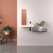 Clou Mini Wash Me fontein 56x19cm zonder kraangat links Keramiek Wit SW9291
