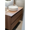 Ink meuble sous lavabo 100x52x45cm 2 tiroirs sans poignée tourniquet en bois chêne pur SW439220