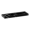 BRAUER Coral wastafel - 140x46x10cm - 2 wasbakken - 0 kraangaten - composiet - marmerlook - Nero Marquina SW721048