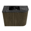 Mondiaz JOYA-DLUX Meuble de toilette 51,6cm - arrondi droite couleur Shadow - Lavabo FAYE position Gauche 1 trou de robinet couleur Lava. SW1422874