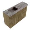 Mondiaz JOYA-DLUX Meuble de salle de bains - 71,6cm - arrondi droit couleur Dusk - Vasque FAYE position Gauche Sans trou de robinet couleur Oza SW1426003